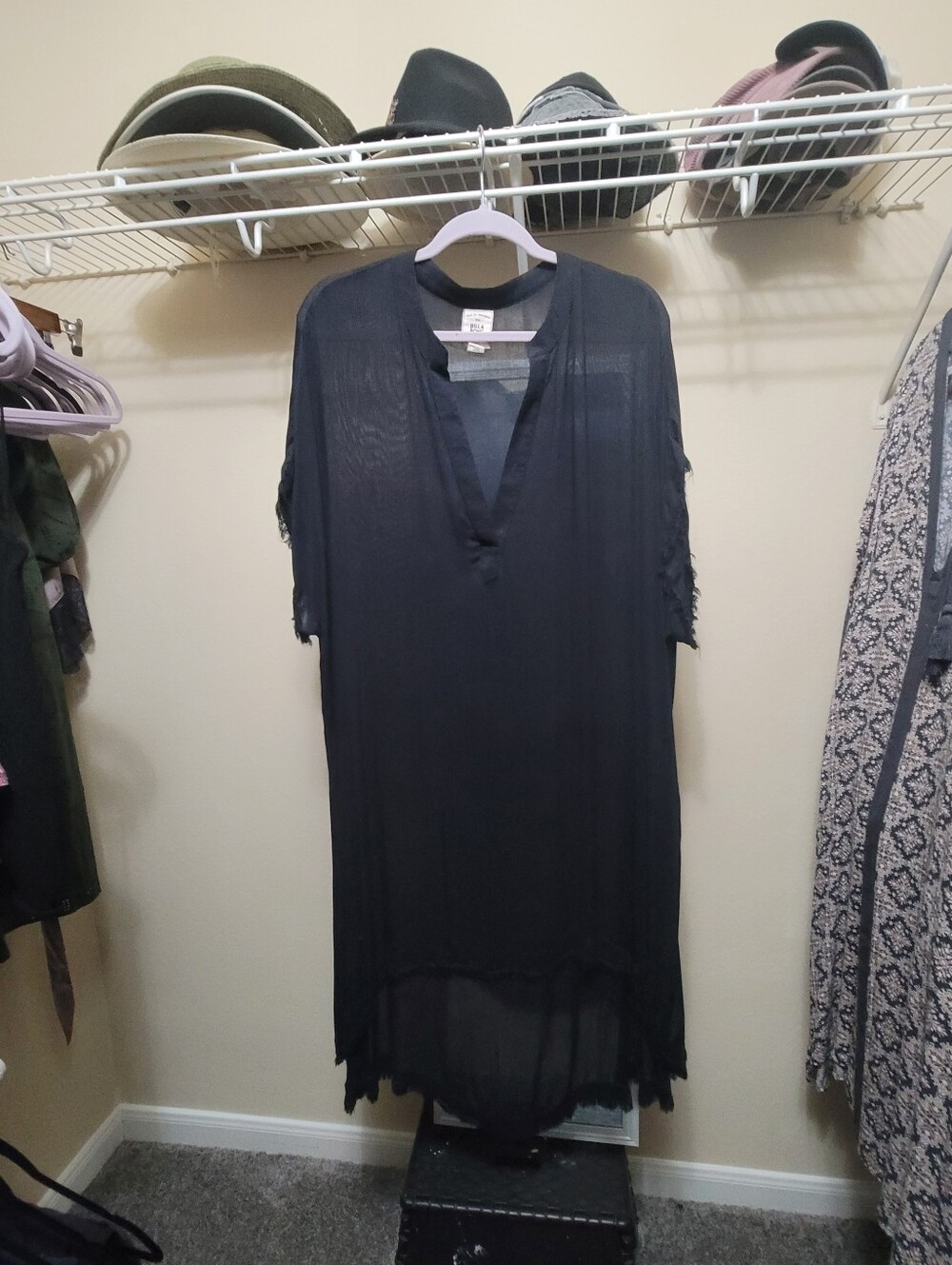 Billabong Black Sheer V-Neck Tunic